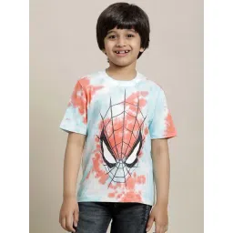 Kidsville Blue & Red Cotton Printed Spiderman T-Shirt-picture-19
