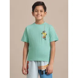 Kidsville Blue Cotton Printed T-Shirt-picture-43