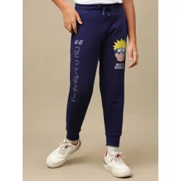 Kidsville Boys Blue Printed Regular Fit Joggers-picture-19