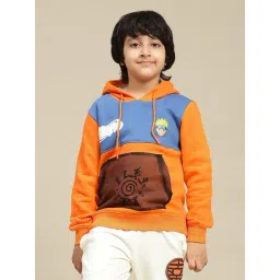 Kidsville Boys Multi Cotton Blend Printed Hooded Sweatshirt-picture-43