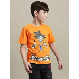 Kidsville Boys Orange Cotton Printed T-Shirt-picture-13