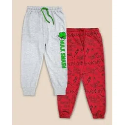 kidsville Boys Pack of 2 Hulk Print Joggers with Drawsting Waist-picture-11