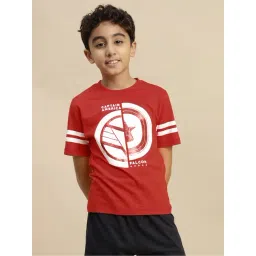 Kidsville Boys Red Captain America Cotton Regular Fit T-Shirt-picture-25