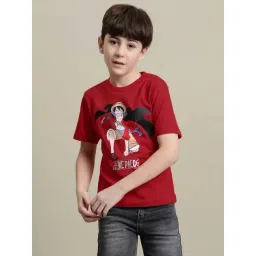 Kidsville Boys Red Cotton Printed T-Shirt-picture-20