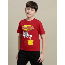 Kidsville Boys Red Cotton Printed Tshirt-picture-23