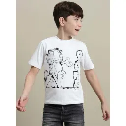 Kidsville Boys White Cotton Printed T-Shirt-picture-43