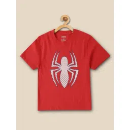kidsville Boysville Red & Blue Cotton Printed Spiderman T-Shirt-picture-16