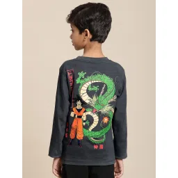 Kidsville Dragon Ball Z Printed Grey Tshirt For Boys image 2