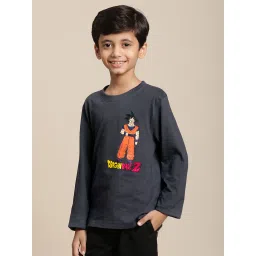 Kidsville Dragon Ball Z Printed Grey Tshirt For Boys image 3