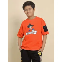 Kidsville Dragon Ball Z Printed Oversize Tshirt For Boys-picture-22