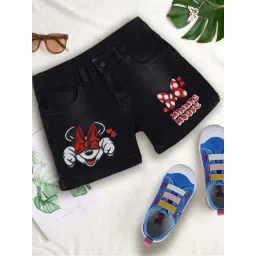 Kidsville Girls Grey Printed Short-picture-47