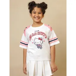Kidsville Girls Multi Cotton Printed T-Shirt-picture-30