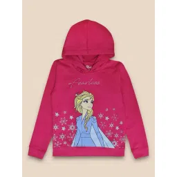 Kidsville Girls Pink Character Based Full Sleeves Hoodie-picture-11