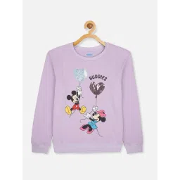 Kidsville Girls Purple Printed Sweatshirt-picture-42