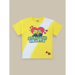 Kidsville Girls Yellow Cotton Character Based Tshirt-picture-36
