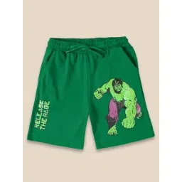 Kidsville Green Printed Hulk Shorts-picture-40
