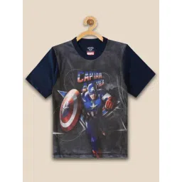 Kidsville Grey & Blue Printed Captain America T-Shirt-picture-25