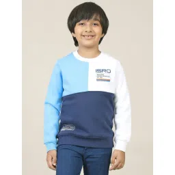 Kidsville Isro Color Block Printed Regular Fit Sweatshirt for Boys-picture-27