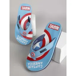 Kidsville Kids Boys Captain America Printed Sky Blue Flip-Flops-picture-11