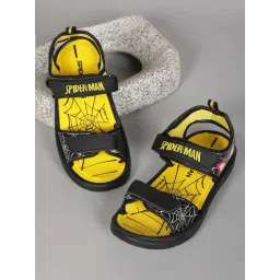 Kidsville Kids Boys Spiderman Printed Yellow Sandals-picture-25
