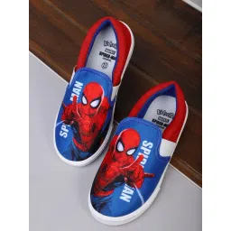 Kidsville Kids Spiderman Printed Blue Loafers-picture-40