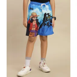 Kidsville Knit One Piece Featuring Luffy Printed Swimming Shorts - Blue-picture-10