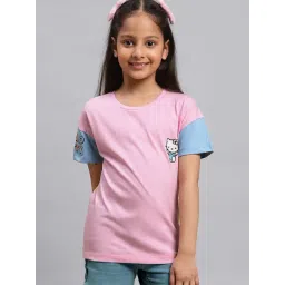Kidsville Multicolor Cotton Printed Hello Kitty T-Shirt-picture-14