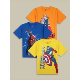 Kidsville Multicolor Cotton Printed T-Shirt (Pack of 3)-picture-43