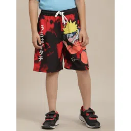 Kidsville Naruto Multicolor Printed Regular Fit Shorts For Boys-picture-37