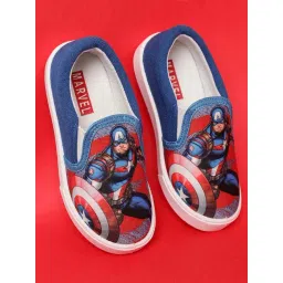 Kidsville Red & Blue Captain America Printed Casual Slip-Ons-picture-20