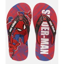 Kidsville Spiderman Print Flip Flops - Red-picture-12