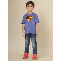 Kidsville Superman Printed Reversible Sequin Tshirt For Boys-picture-13