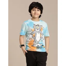 Kidsville Tom & Jerry Printed Regular Fit Multicolor T-Shirt For Boys-picture-47