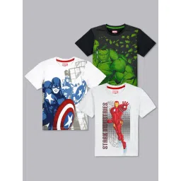 Kidsville White & Black Printed T-Shirt (Pack Of 3)-picture-48