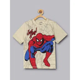 Kidsville White & Red Printed Spiderman T-Shirt image 1