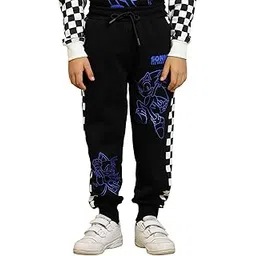 Kidsville Official Sonic Graphic Printed Regular Fit Black Jogger for Boys-picture-31