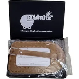 Kidultz Leather Luggage Tags, Smart Tags for Travel suitcases, School Bags, etc… for Easily identication of Bags Available with Silicon Band (Pack of 5)-picture-49