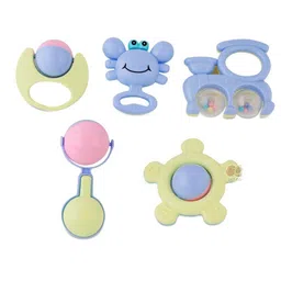 Baby Kids Toys Rattle Set of 5 Pieces for Newborn Boy Girls Infants and Toddlers Rattle-image-5