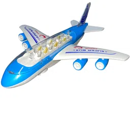 kidz n toys Airbus A380 Airplane Model Toys With Loud Musical Flashing Light Automatic Airplane Electric Plane, Bump N Go Feature Aeroplane For Children-picture-27