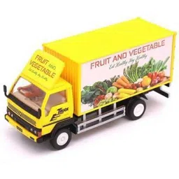 Pull Back Fruit and Vegetable Truck Vehicle Playset Truck Container (Yellow)-image-9