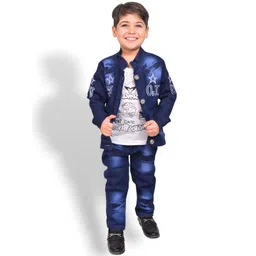 KIDZAREA Boys Printed Party Shirt With Trousers And Waistcoat-picture-28