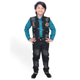 KIDZAREA Boys Printed Shirt with Trousers & Waistcoat-picture-29