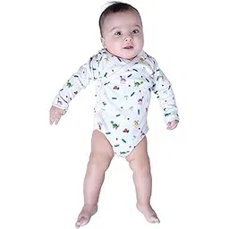 kidzo Baby Boys Classic Regular-Fit Jumpsuit | Light White-2 | 3-6 Months | KIDS12978-picture-50