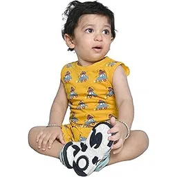 kidzo Baby Boys Classic Regular-Fit T-Shirt and Short Set | Dark Yellow | 9-12 Months | KIDS12965-picture-39
