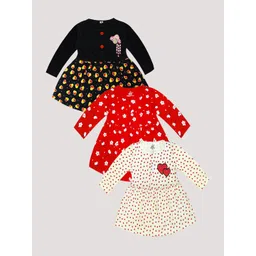 KidzzCart Polka Dot Print Fit & Flare Dress-picture-13