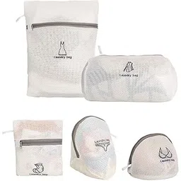 Kienlix Premium Dual Layered Mesh Bags for Laundry Clothes Washing Bag Storage Bag, Store Dirty Clothes, Washing Bags, Blouse, Bra, Hosiery, Lingerie, Stocking, Jeans Pack of 5-picture-19