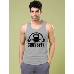 KIK33 Printed Cotton Scoop Neck Gym Vest-picture-32