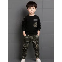kilimoli Boys Camouflage Printed Track Pant & T-Shirt Set-picture-53