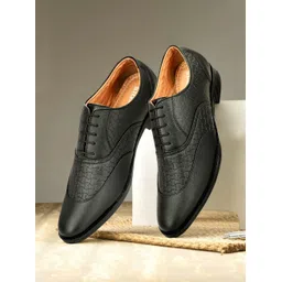 killer Desiner Derby Napa Leather Black Lace-Ups Office Party Ethnic Weae Formal Shoes Party Wear For Men-picture-12