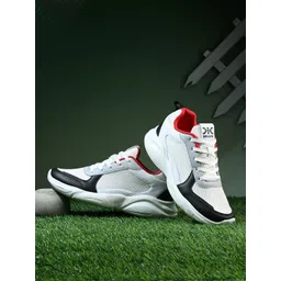 Killer Men Colourblocked Round Toe Lace Ups Running Non-Marking Sports Shoes-picture-20